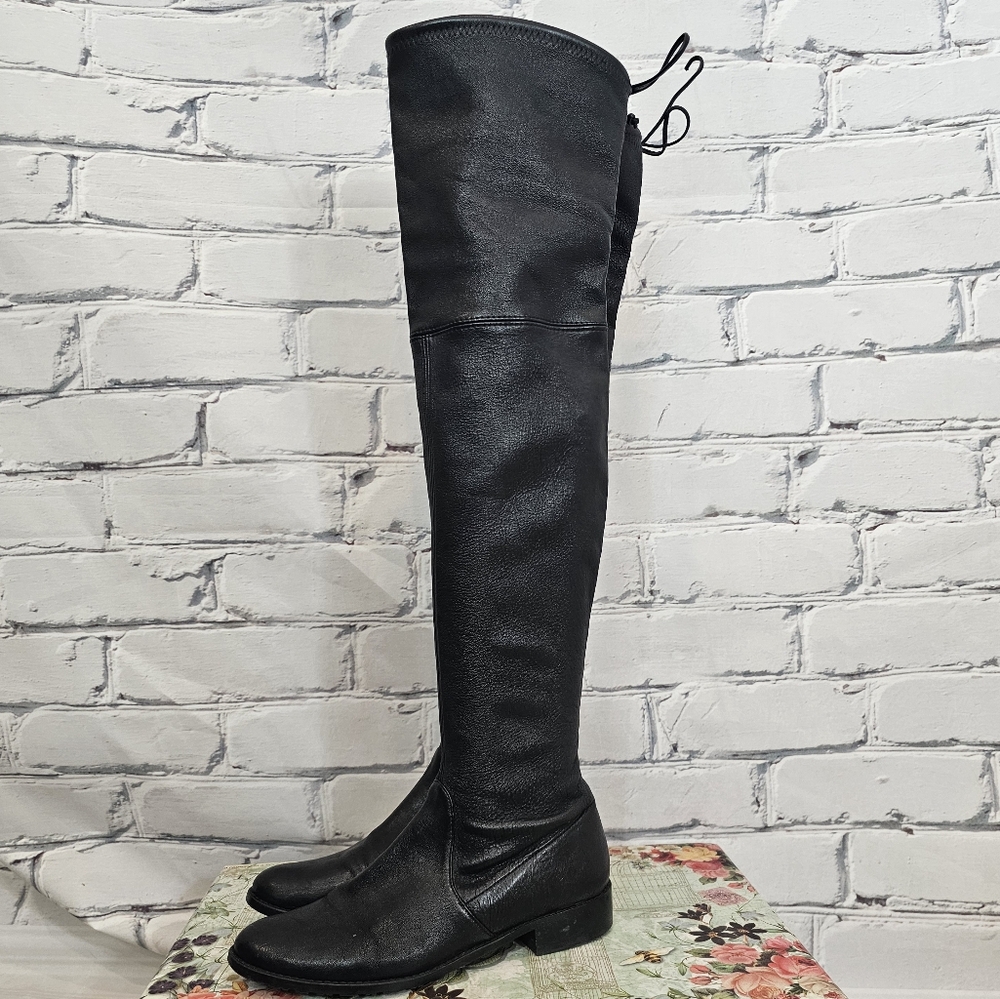 Stuart Weitzman Lowland Black Leather Boots